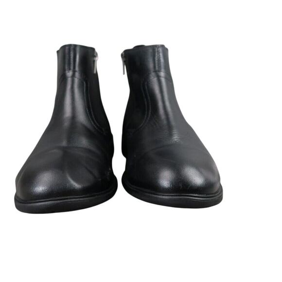 Hush Puppies Shoes Mens 10 Ankle Boots Shepsky Black Leather Zip Dress Classic main image 8
